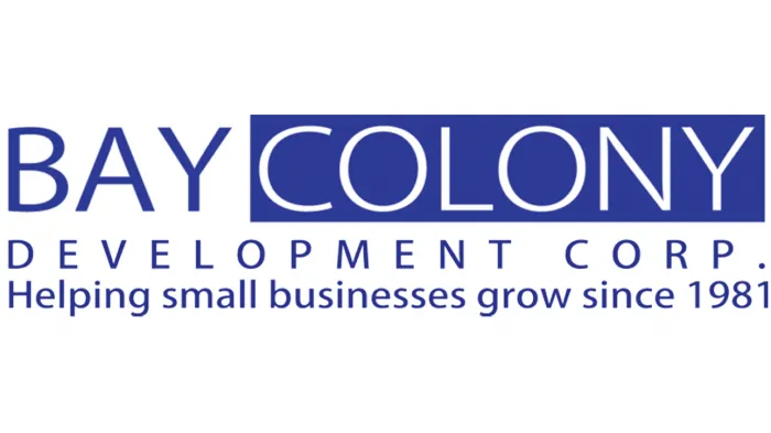 Bay Colony Development Corp logo with text. Helping Small Businesses Grow since 1981